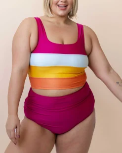 Berry Ruched High Rise Bottom