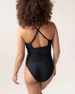 Black Flat Rib Stevie One Piece