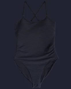 Black Flat Rib Stevie One Piece