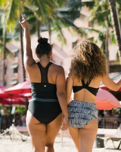 Black Mesh Racerback Crop