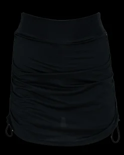 Black Ruched Swim Skirt