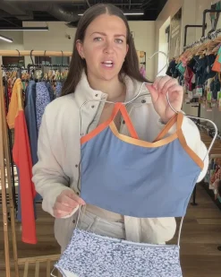 Blue Lagoon Scoop Neck Crop