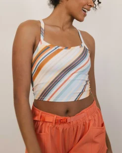 Cascade Stripe Longline Bra