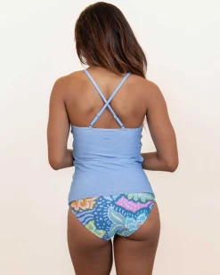 Celeste Flat Rib V-Neck Tankini