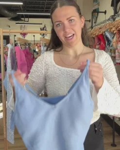 Celeste Flat Rib V-Neck Tankini