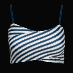 Coastal Stripe Crossover Bralette