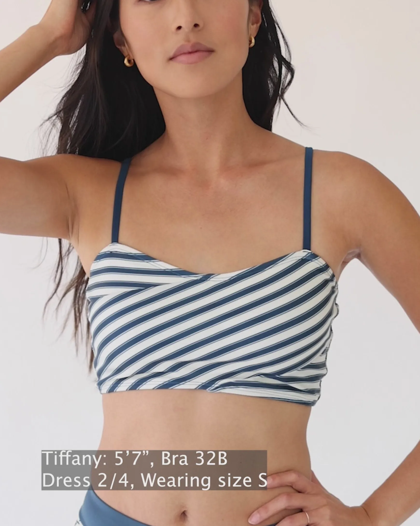 Coastal Stripe Crossover Bralette