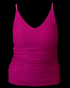 Flat Rib Berry V-Neck Tankini