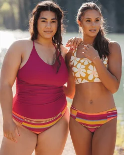 Flat Rib Berry V-Neck Tankini