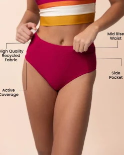 Flat Rib Berry Yoga Pocket Bottom