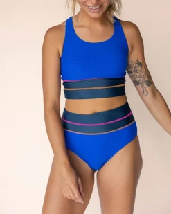 Flat Rib Cobalt Colorblock Bottom