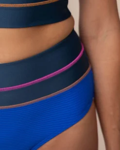 Flat Rib Cobalt Colorblock Bottom