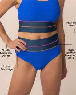 Flat Rib Cobalt Colorblock Bottom