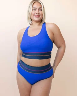 Flat Rib Cobalt Colorblock Bottom