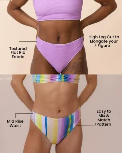 Flat Rib Saltwater Reversible High Leg Bottom