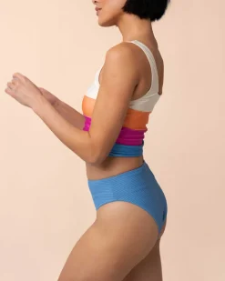 Flat Rib Sunrise Reversible High Leg Bottom