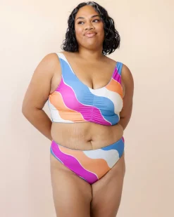 Flat Rib Sunrise Reversible High Leg Bottom