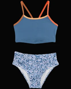Girls Blue Lagoon Scoop Neck Crop Set
