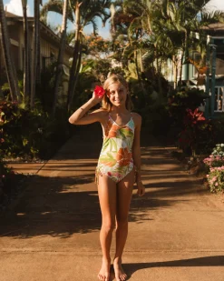 Girls Tropics Tied One Piece