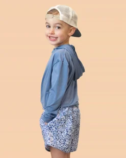 Kids Unisex Blue Lagoon Sun Hoodie