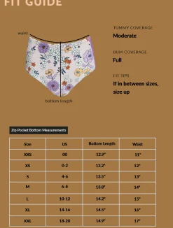 Lilac Beach Zip Pocket Bottom