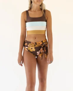 Mocha Floral Tied Up Bottom