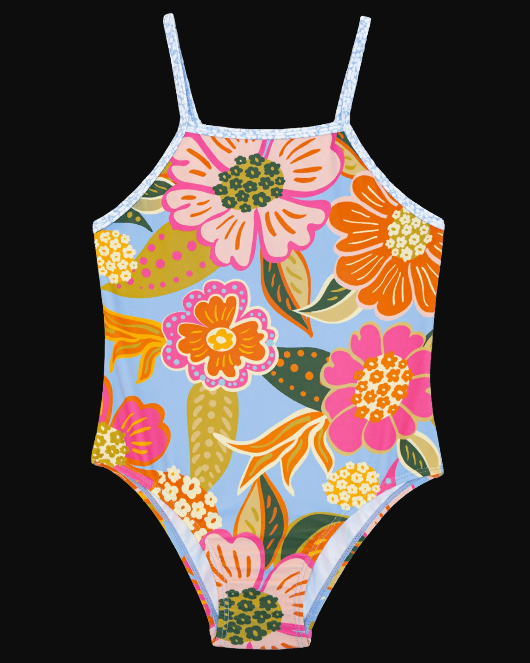 Mona Girls Skinny Strap One Piece