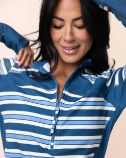 Monica Stripe Baywatch Rashguard