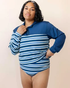 Monica Stripe Quarter Zip Sunshade