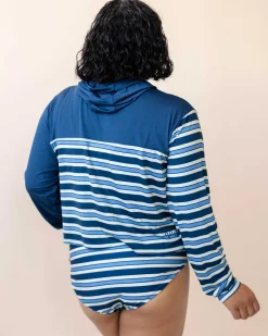 Monica Stripe Quarter Zip Sunshade