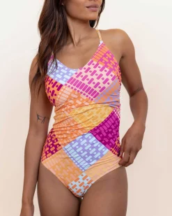 Patch Ruched One Piece
