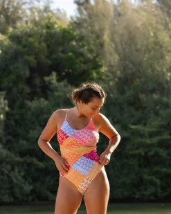 Patch Ruched One Piece