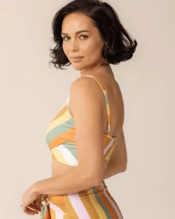 Surf Stripe Tone Crop