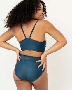 Textured Alana Block Mid Rise Bottom