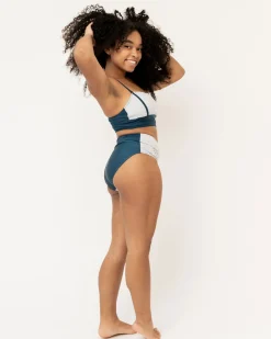 Textured Alana Block Mid Rise Bottom