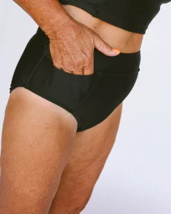 Textured Black Pocket Bottom