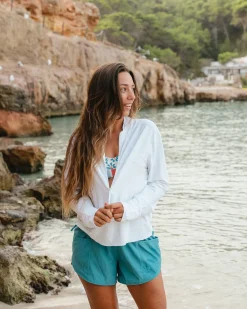 Vanilla Cropped Half Zip Rashguard