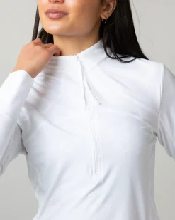 Vanilla Cropped Half Zip Rashguard