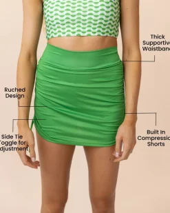 Verde Ruched Swim Skirt