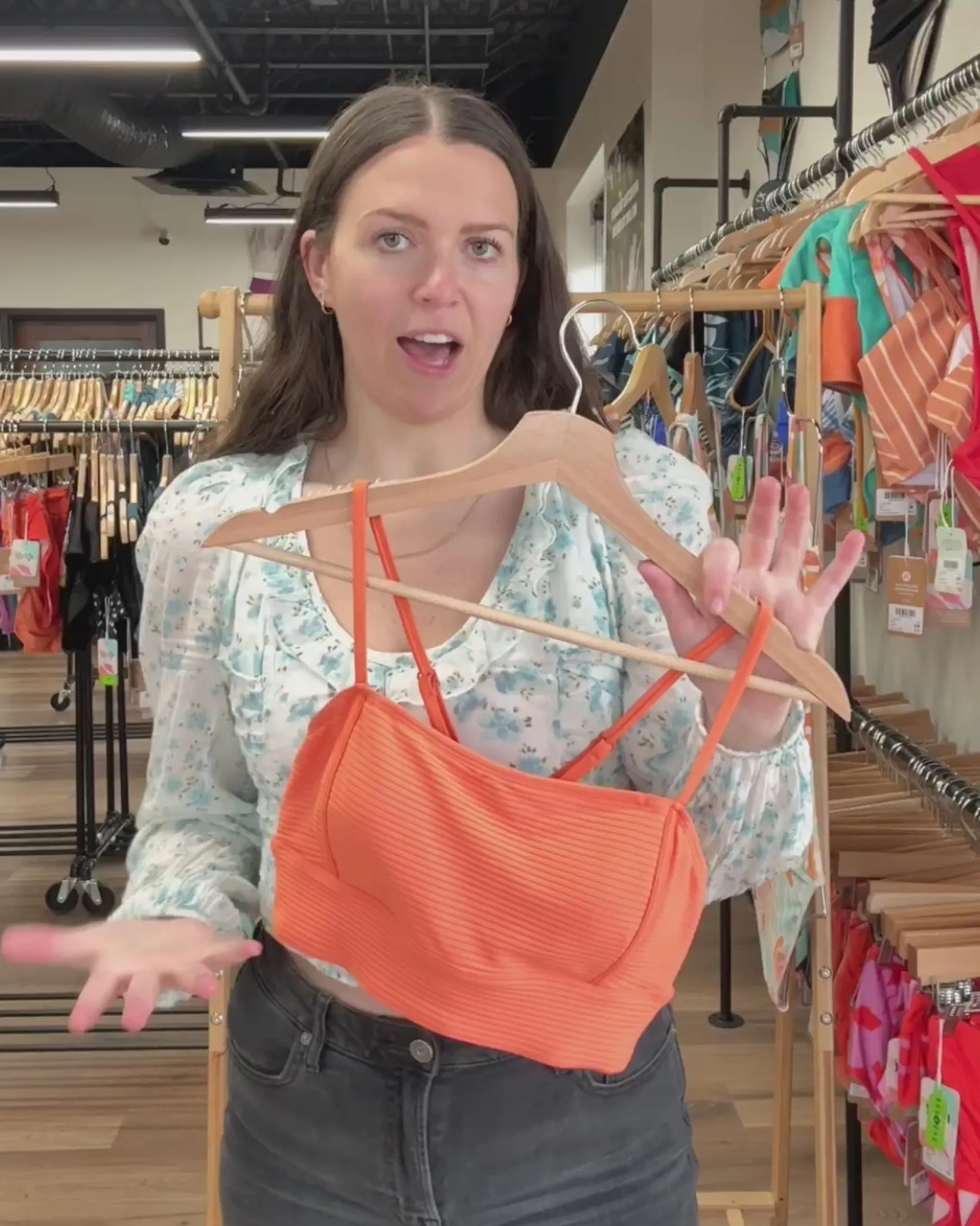 Zena Flat Rib Surf Crop